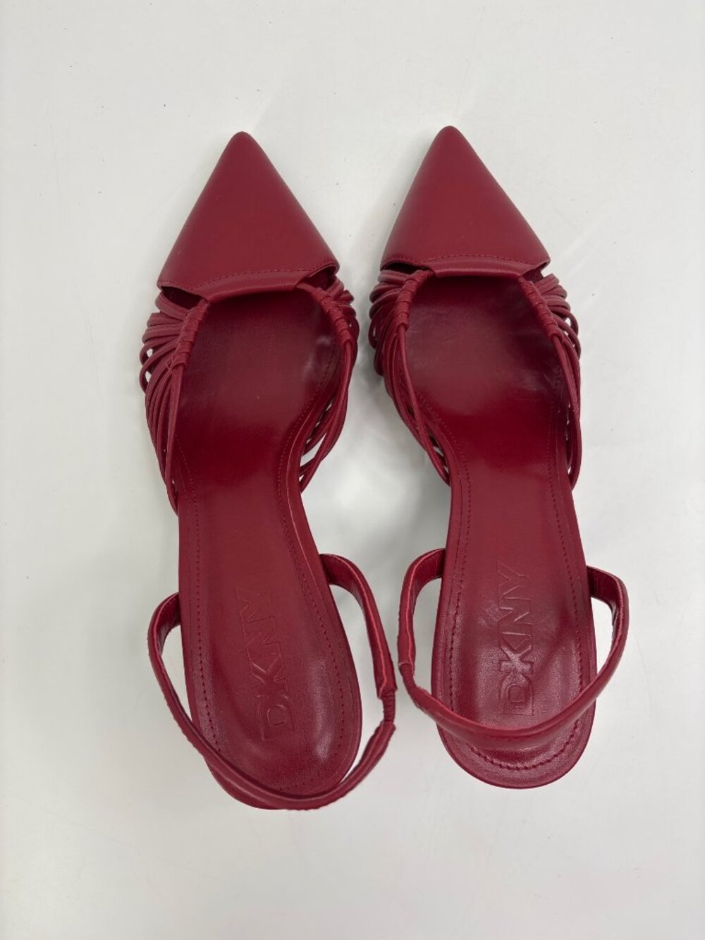 DKNY Gleea Pointed Toe Slingback 3" Heel Shoe Red 11M NWOB - Picture 5 of 7